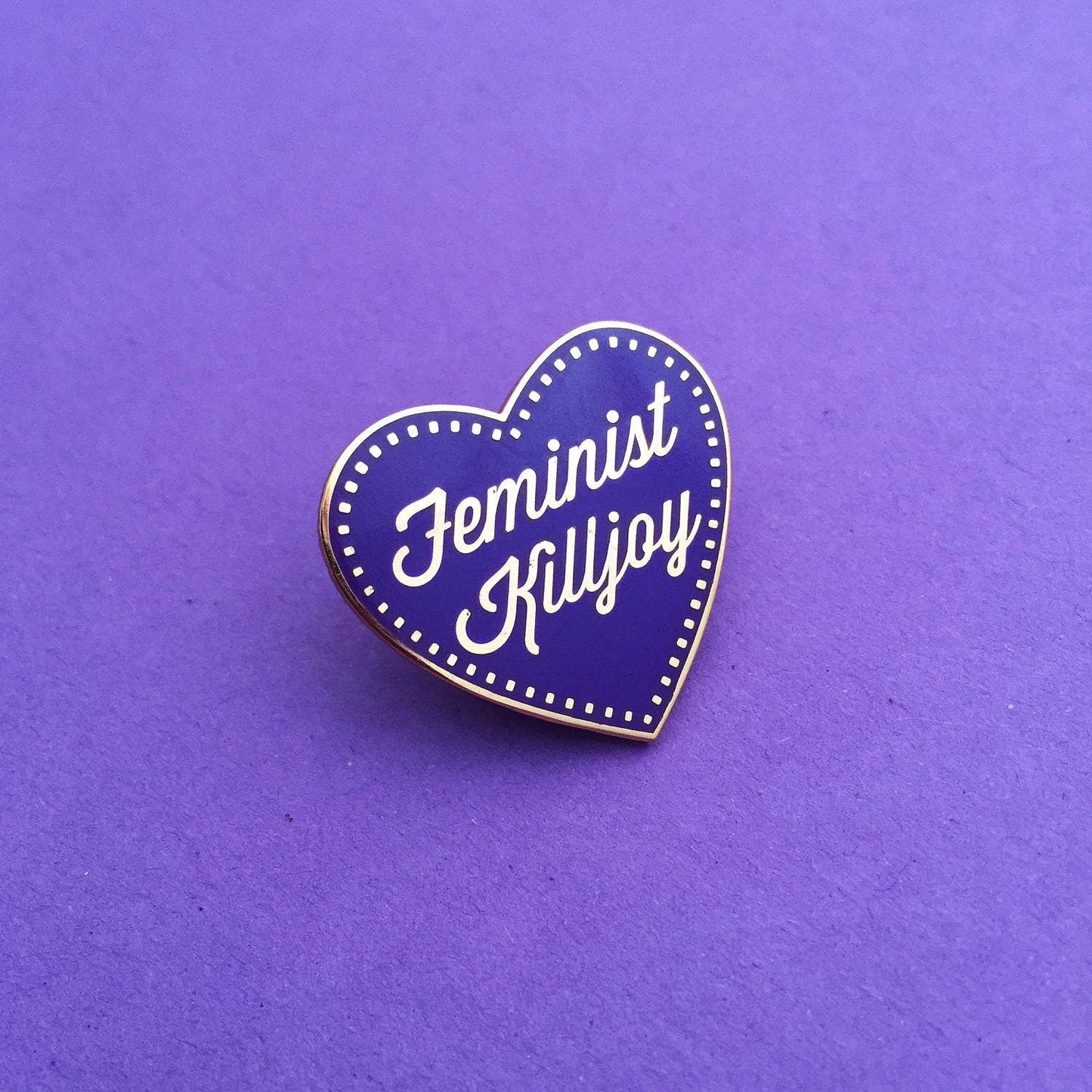Feminist Killjoy Rose Gold Enamel Pin - Tiodhlac Studio