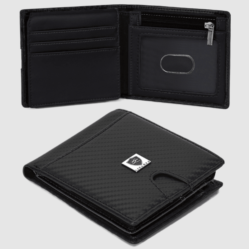Men's RFID Card Wallet | Black - Tiodhlac Studio