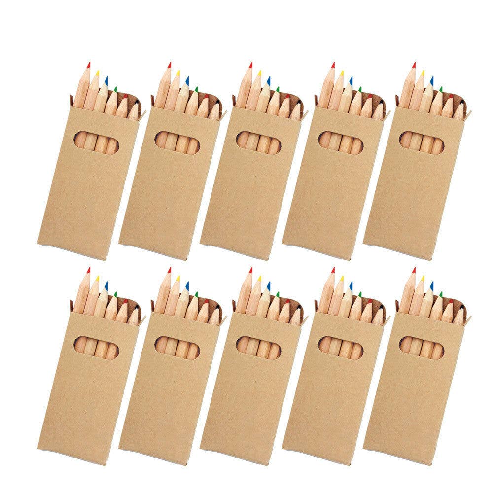 Mini Pack of 6 Colouring Pencil Crayons