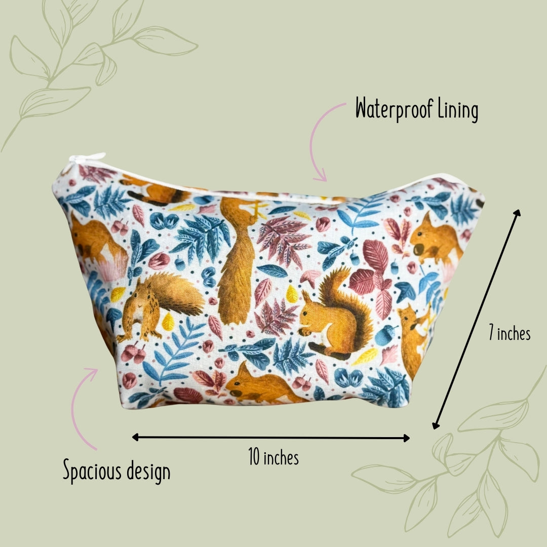 Red Squirrel Toiletry Bag