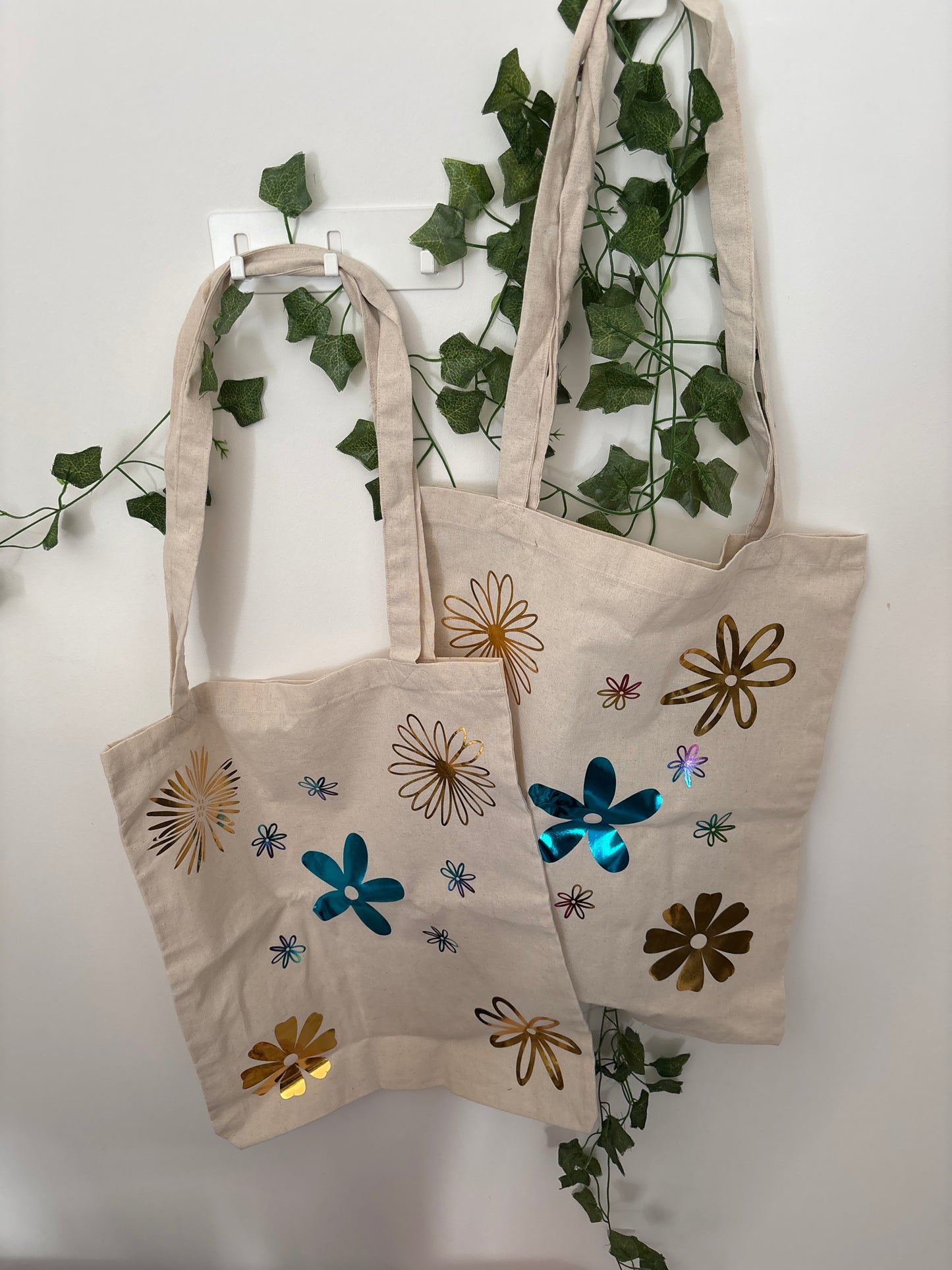 Flower Design Tote Bag