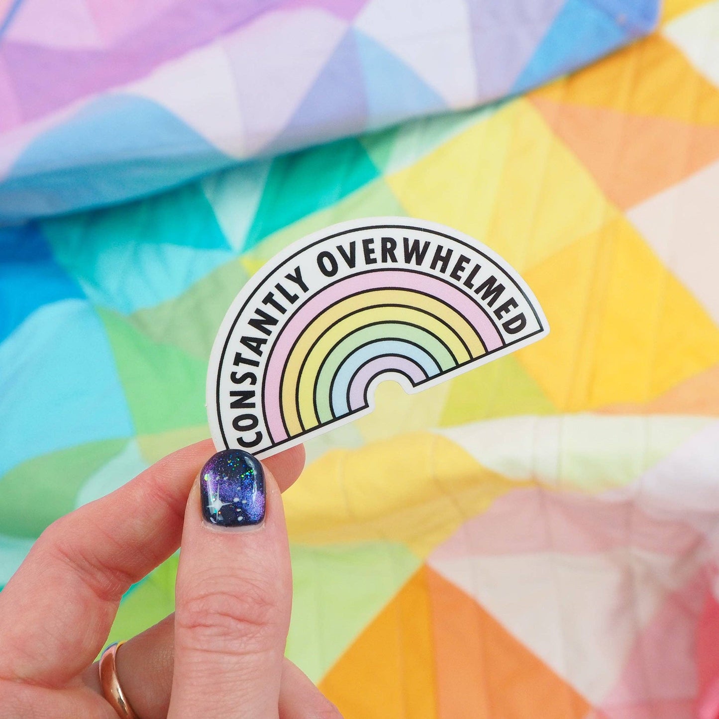 Constantly Overwhelmed Vinyl Sticker - Tiodhlac Studio