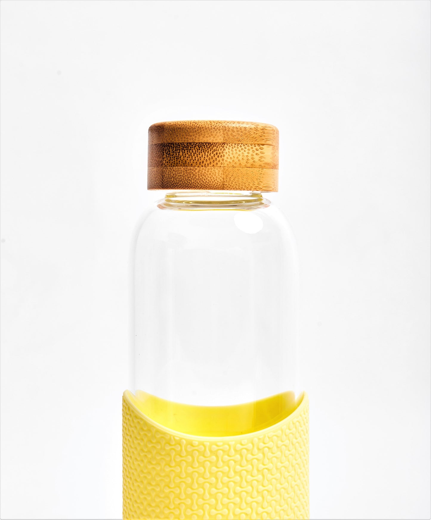 Reusable Yellow Glass Water Bottle