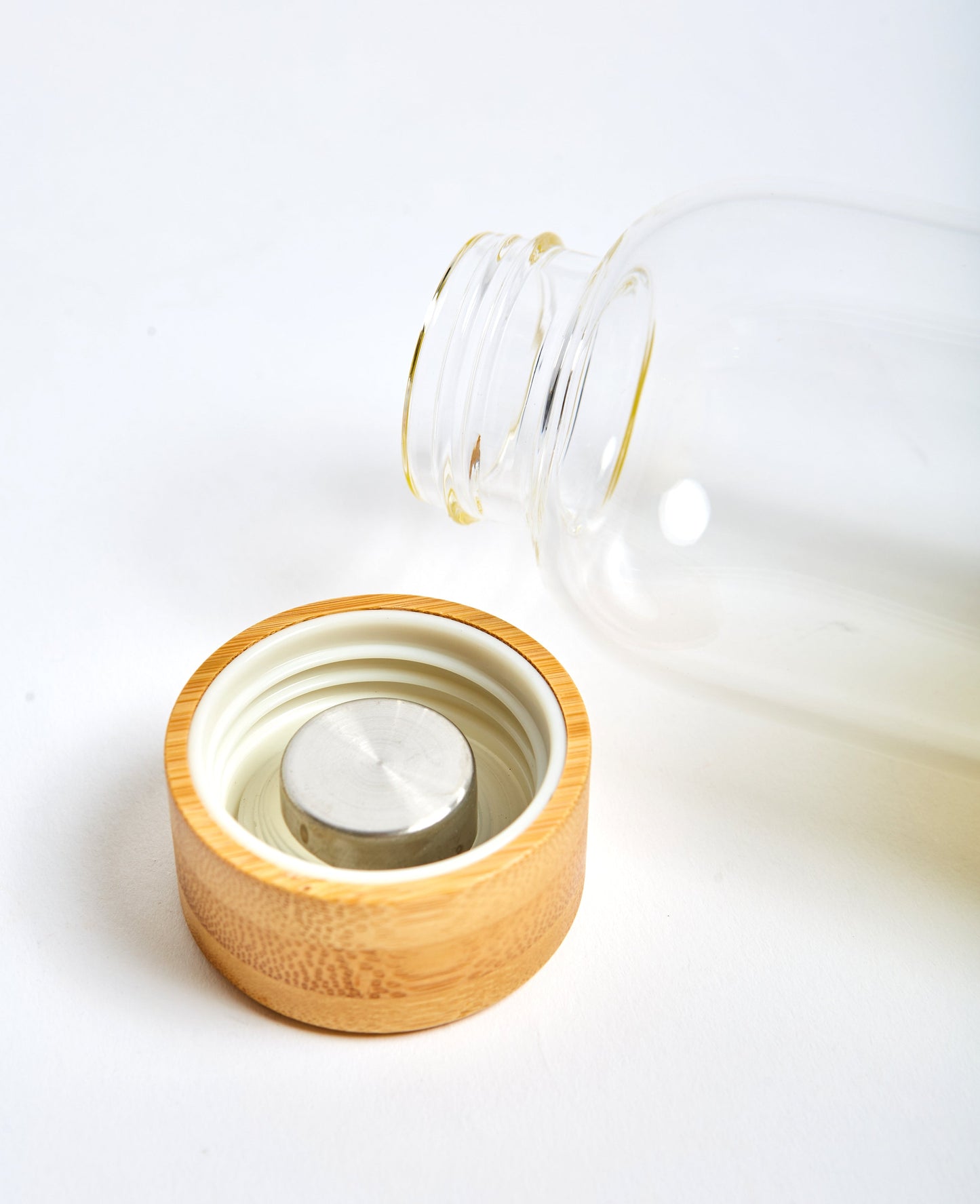 Reusable Yellow Glass Water Bottle