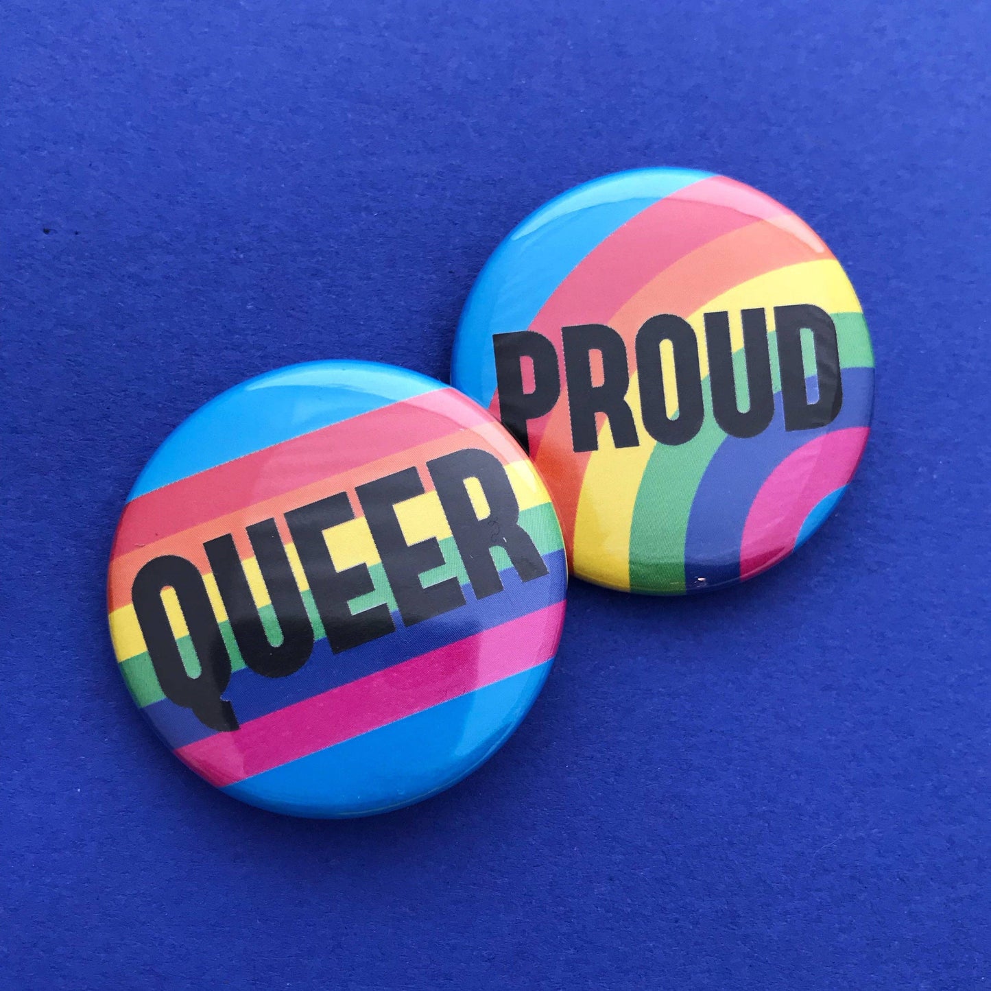 Proud Rainbow Button Badge