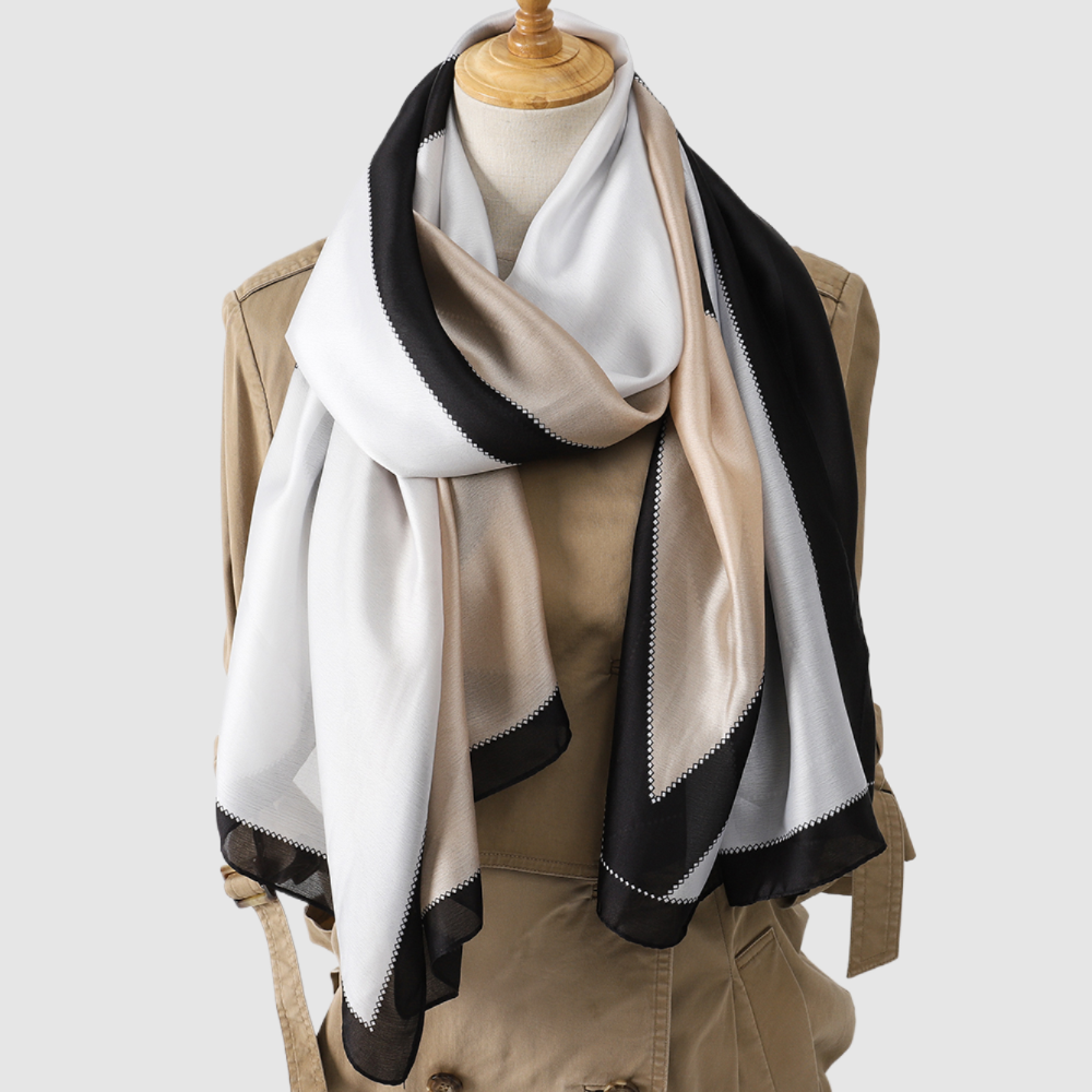 Gold Black and White Scarf - Tiodhlac Studio