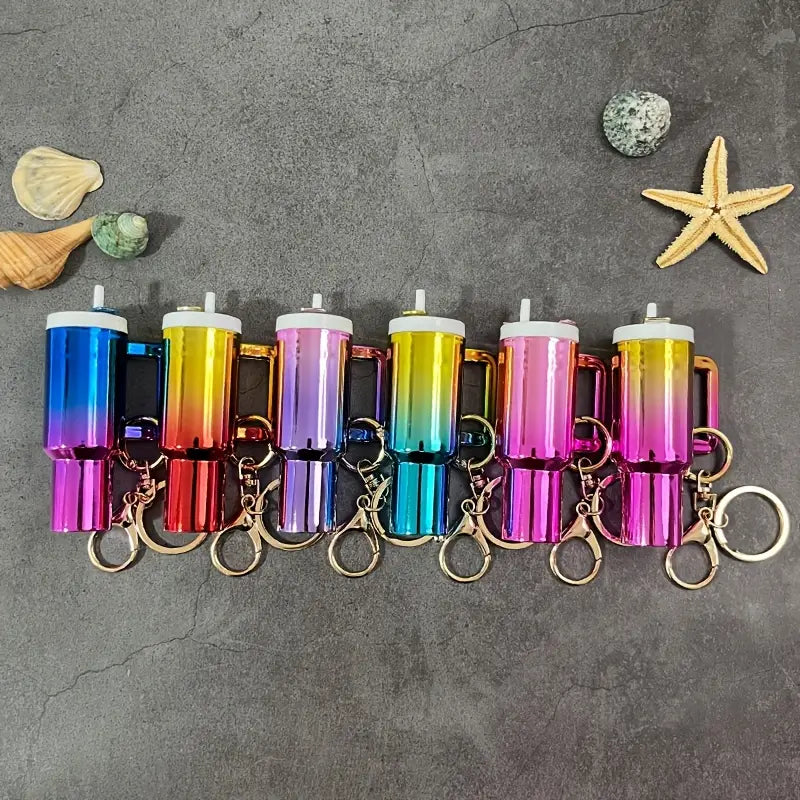 Mini Cup Keychain | Colourful Travel Tumbler Design