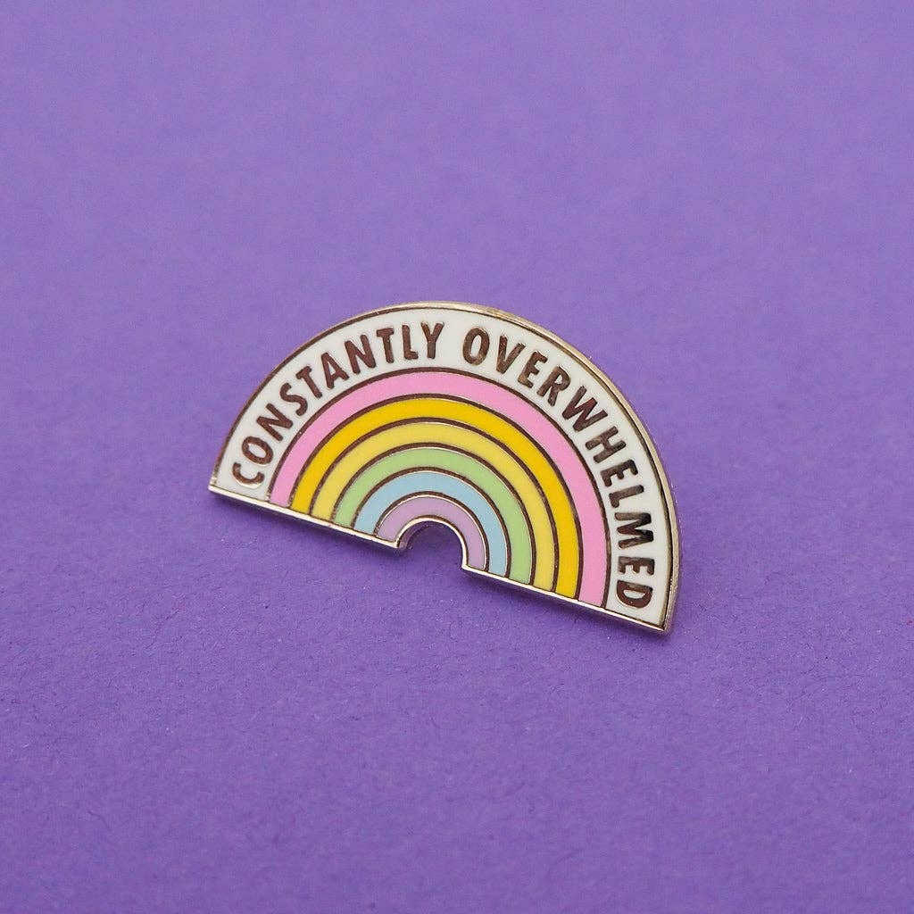 Constantly Overwhelmed Enamel Pin - Tiodhlac Studio