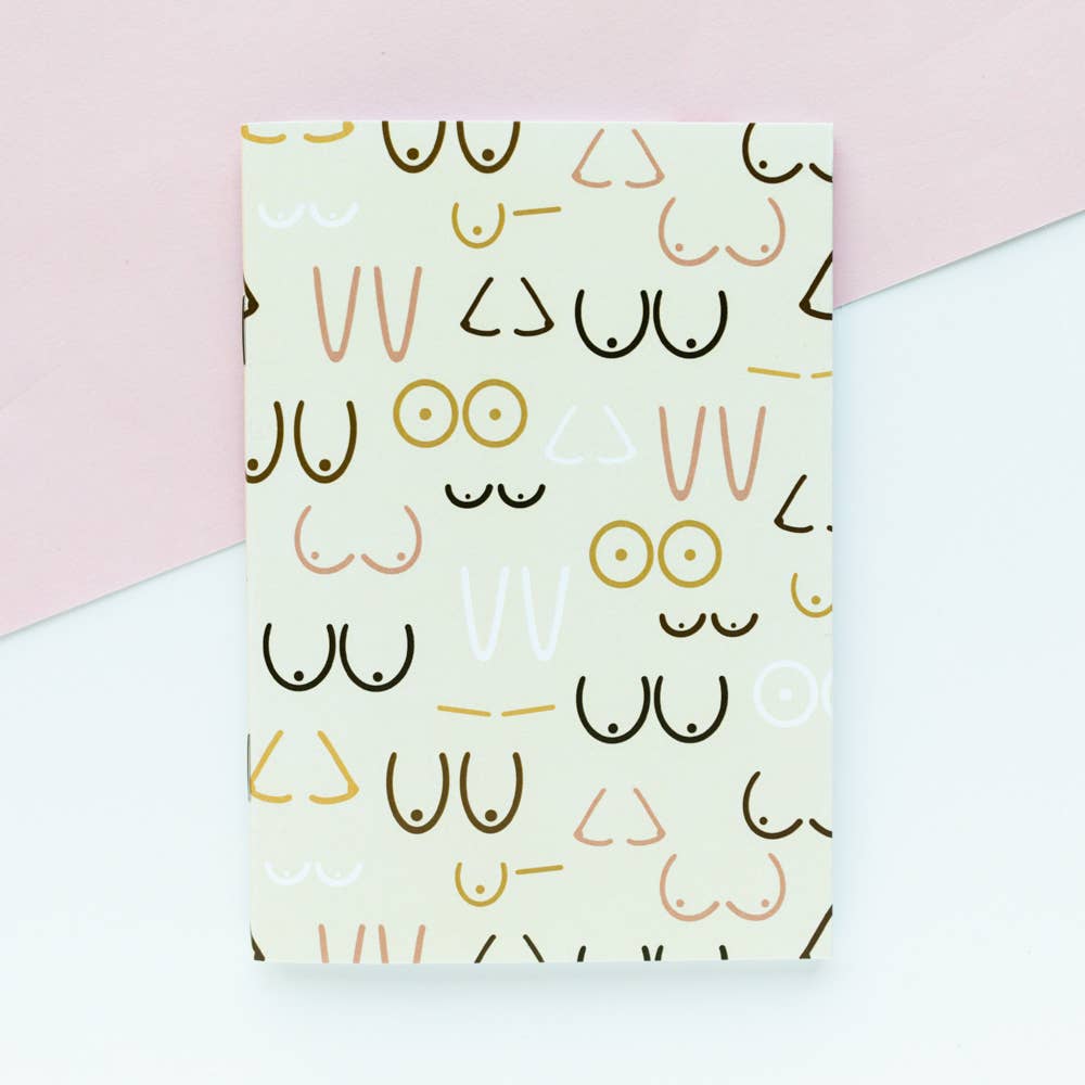 Boobs Print A6 Notebook | Feminist Stationery - Tiodhlac Studio