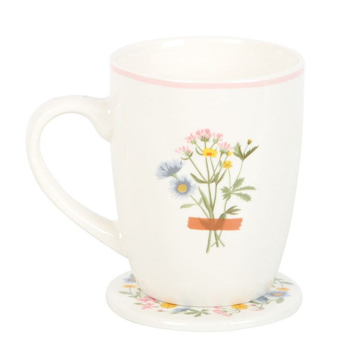 If Grandmas Were Flowers Floral Mug & Coaster Set - Tiodhlac Studio