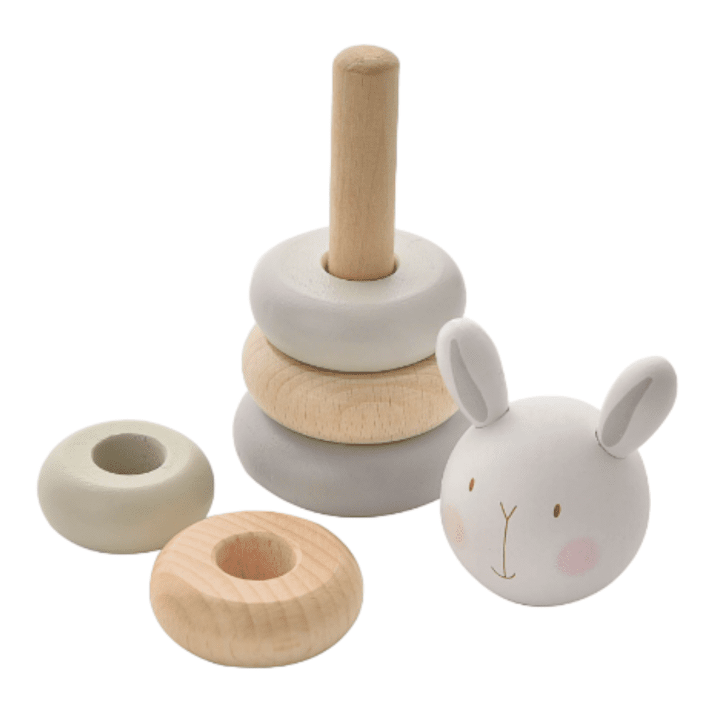 BAMBINO BY JULIANA® Wooden Stacking Game - Bear, Elephant, Rabbit