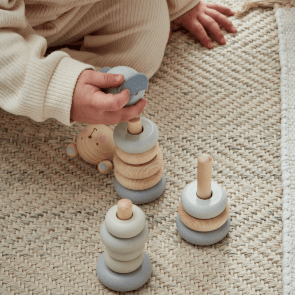 BAMBINO BY JULIANA® Wooden Stacking Game - Bear, Elephant, Rabbit
