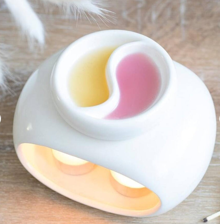 Off White Double Wax Melt & Oil Burner