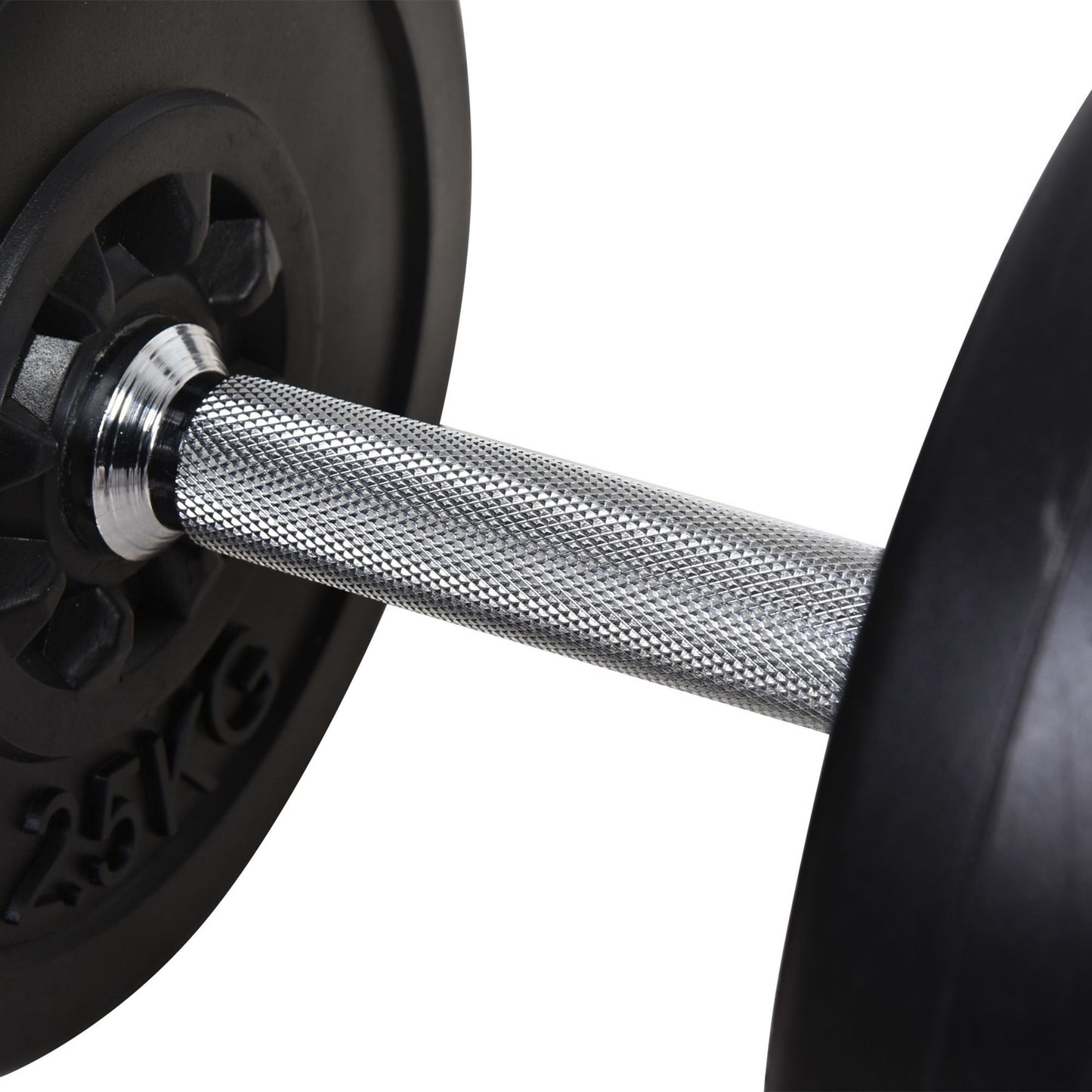 65kg Adjustable Barbell Weights Set, 2 in 1 Dumbbells and Barbell Set w/ Knurled Bar, Free Weights Training Equipment for Gym | HOMCOM-6