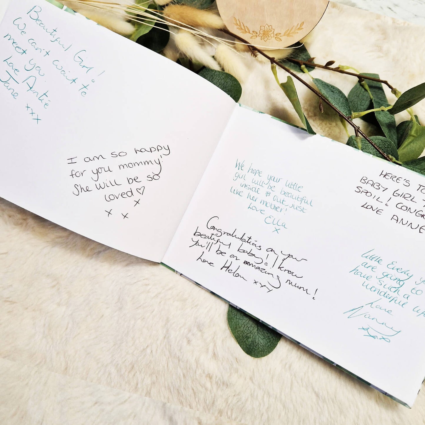 Baby Shower Baby Book - Wishes For Baby Guestbook