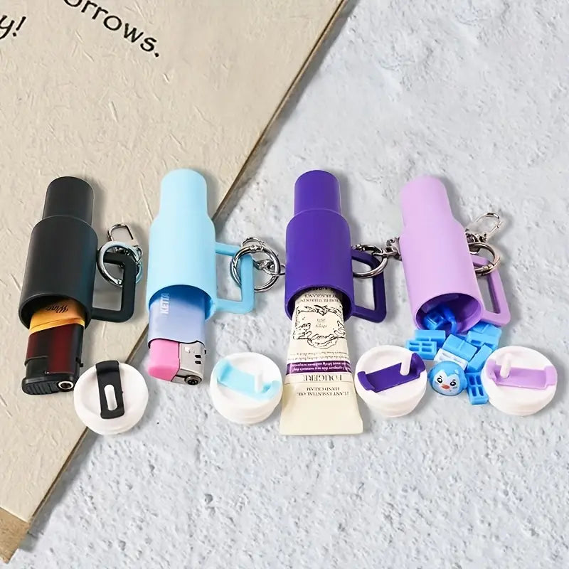 Mini Tumbler Keychain | Lipstick & Lip Gloss Storage