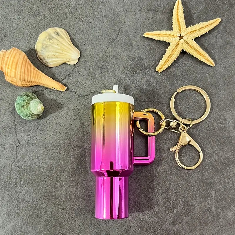 Mini Cup Keychain | Colourful Travel Tumbler Design