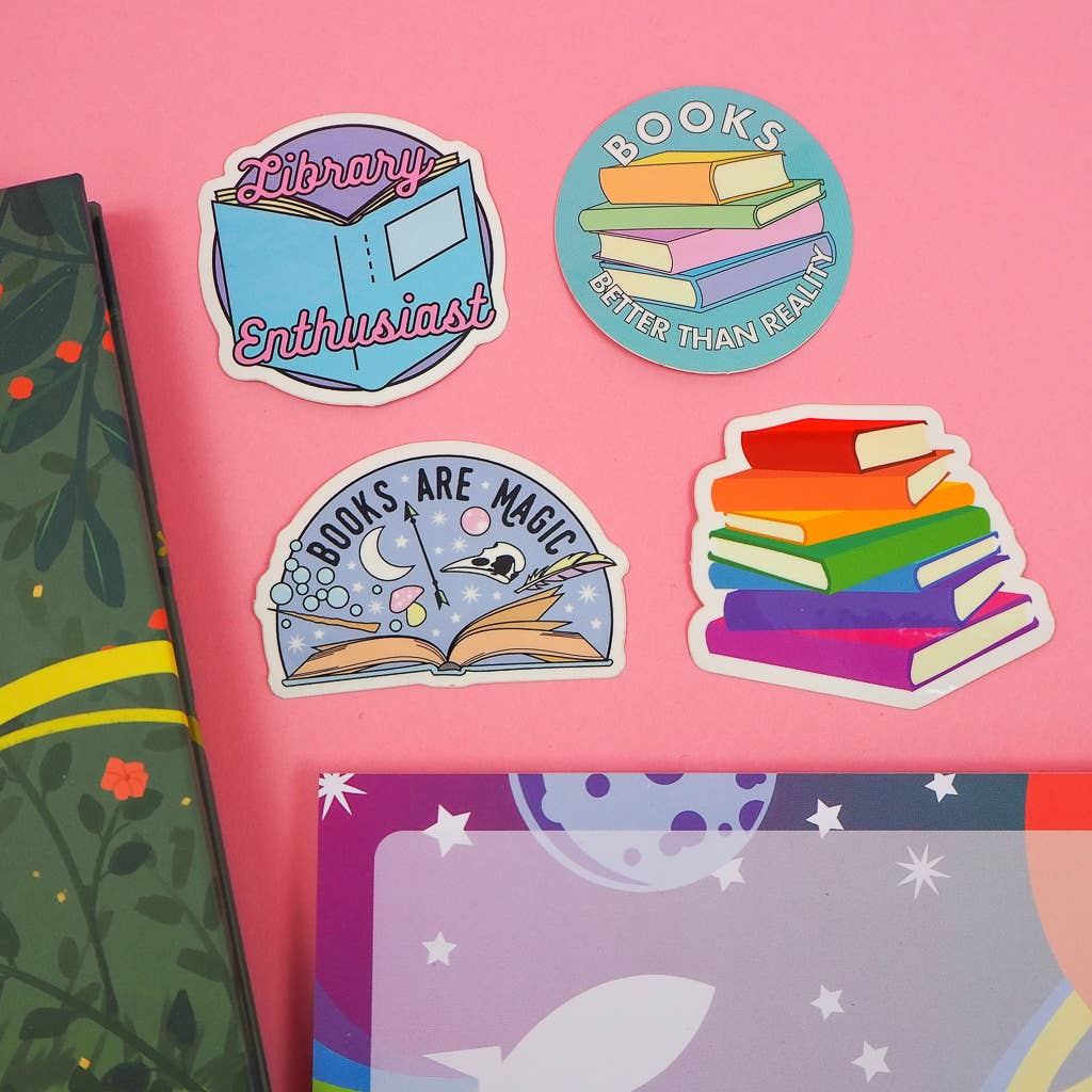 Books: Better Than Reality Vinyl Sticker