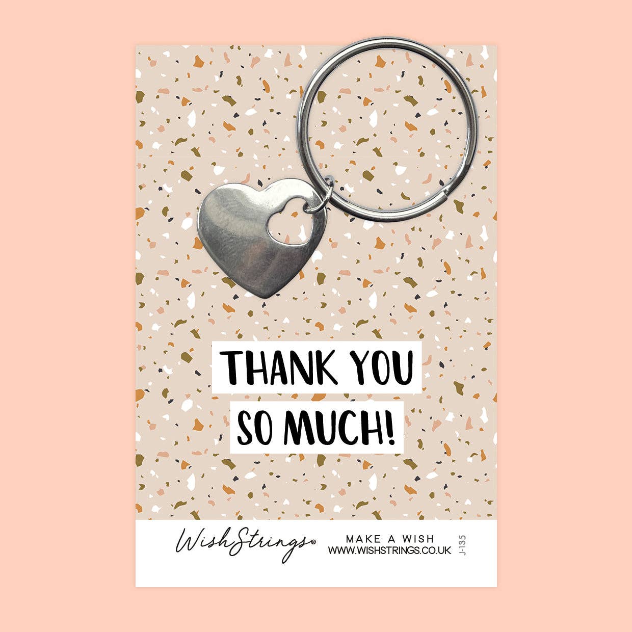 Thank You Heart Keyring - Tiodhlac Studio