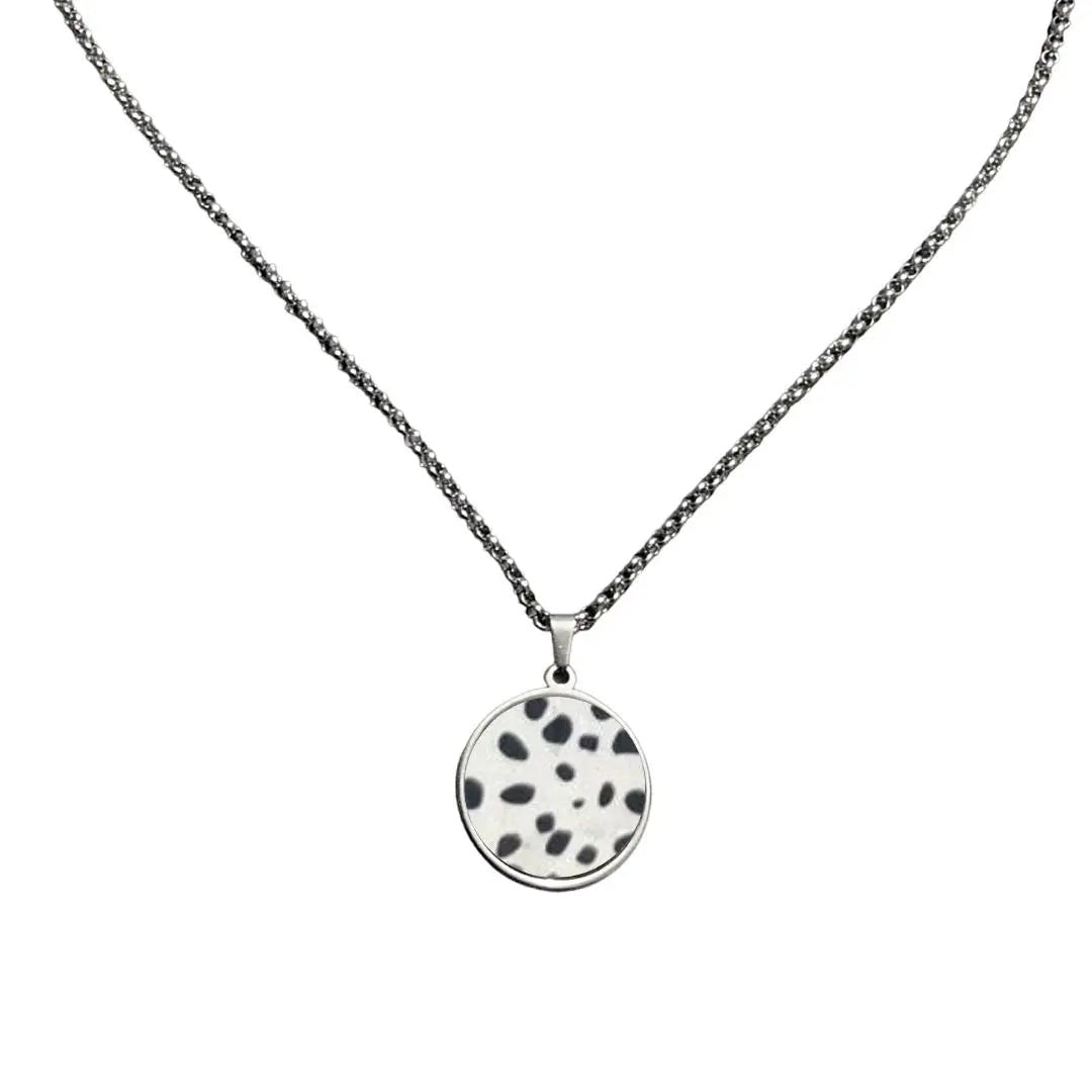 Long Cork Disc Necklace