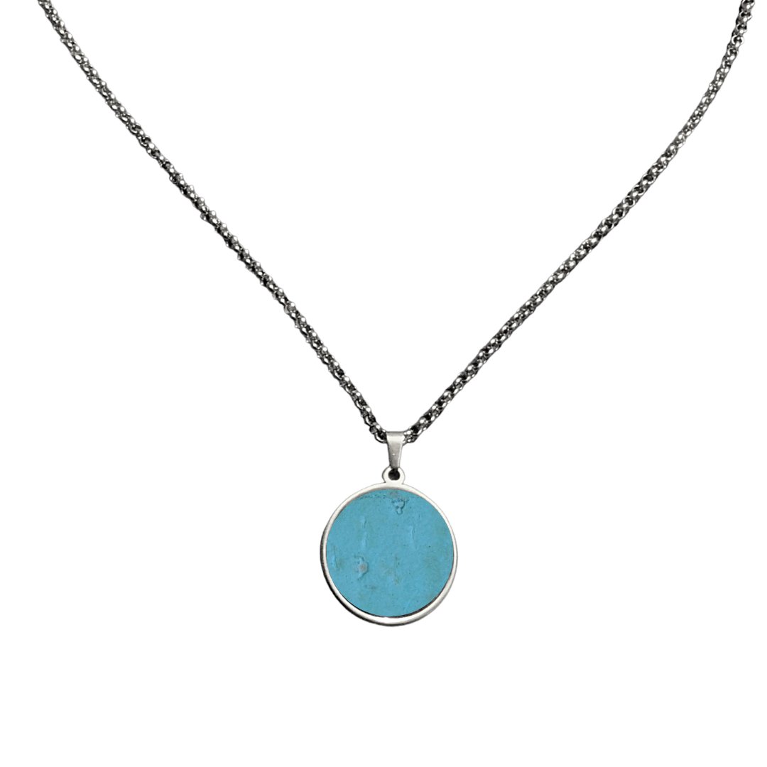 Long Cork Disc Necklace