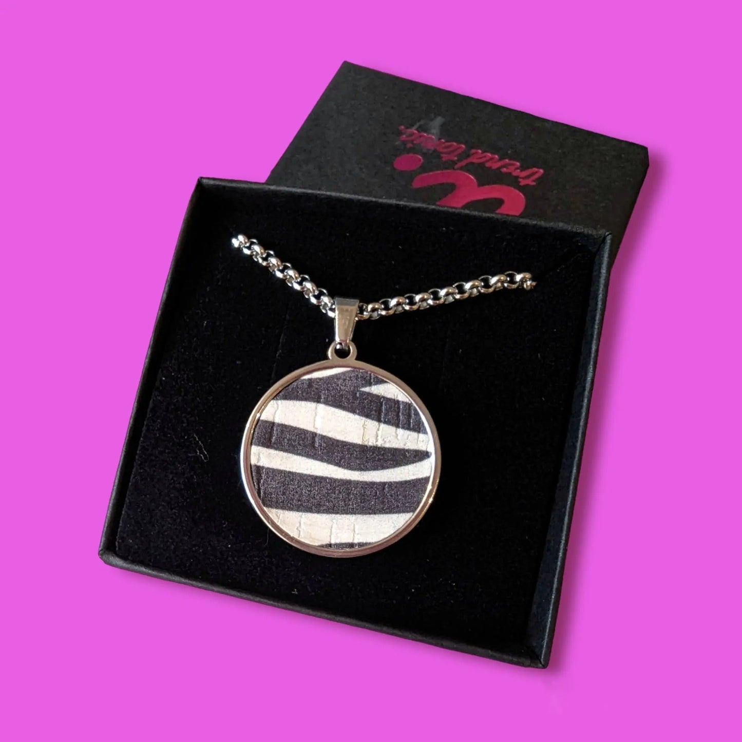 Long Cork Disc Necklace