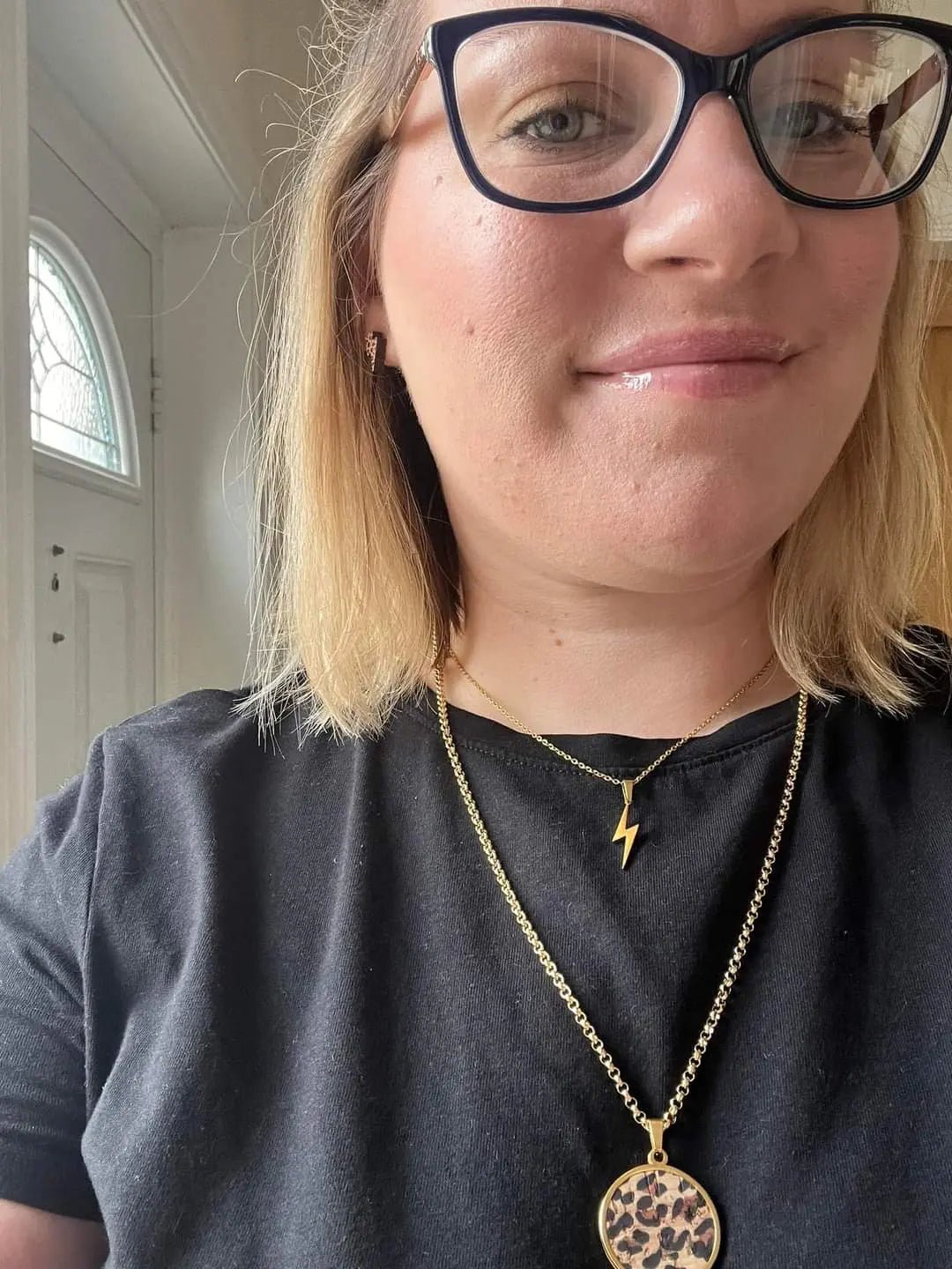 Long Cork Disc Necklace
