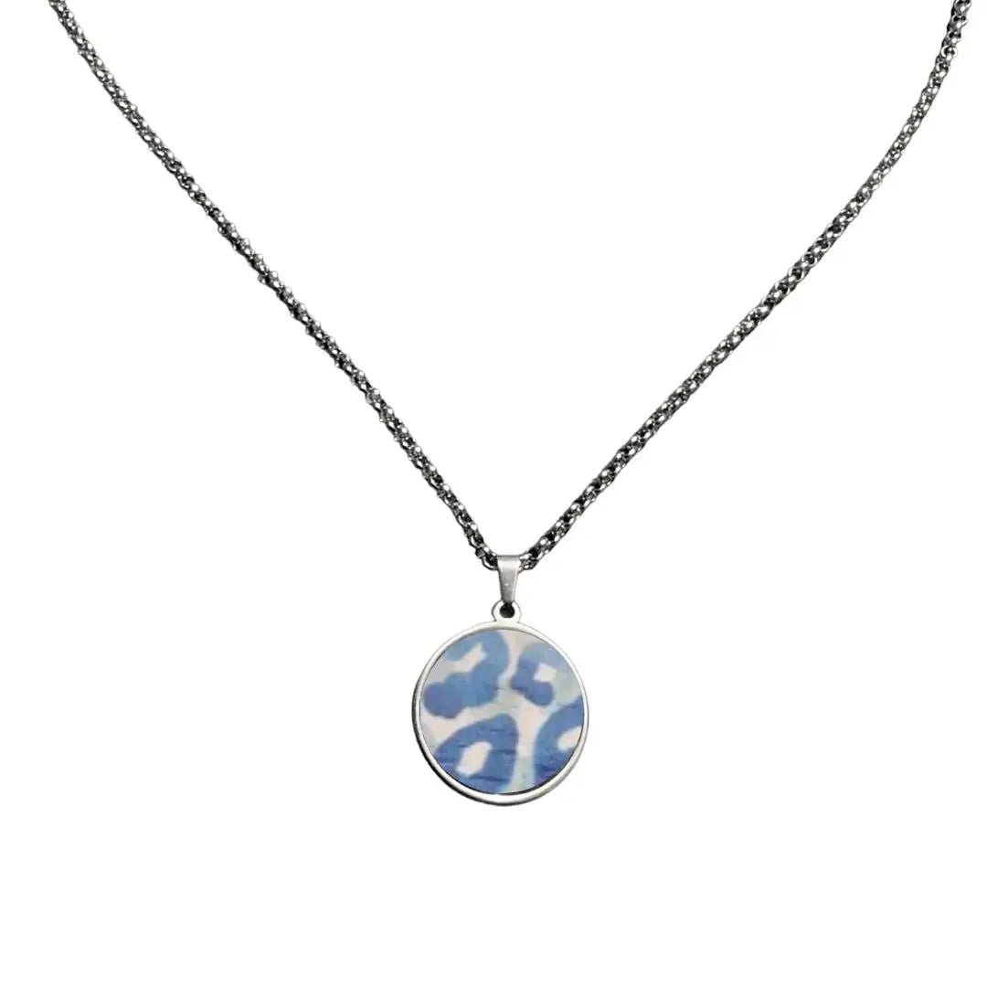 Long Cork Disc Necklace