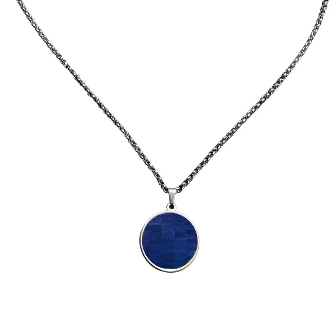 Long Cork Disc Necklace