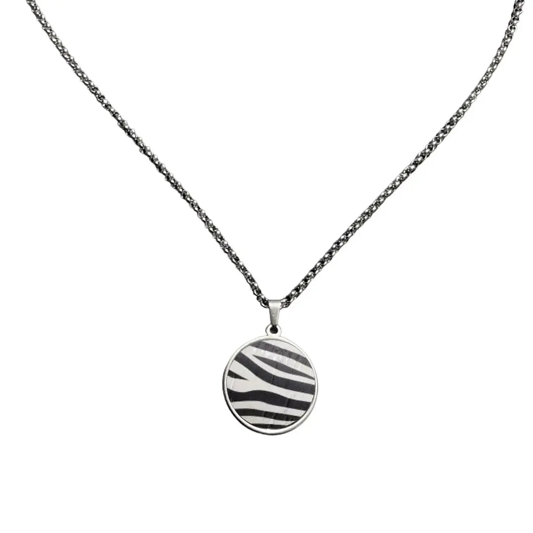 Long Cork Disc Necklace