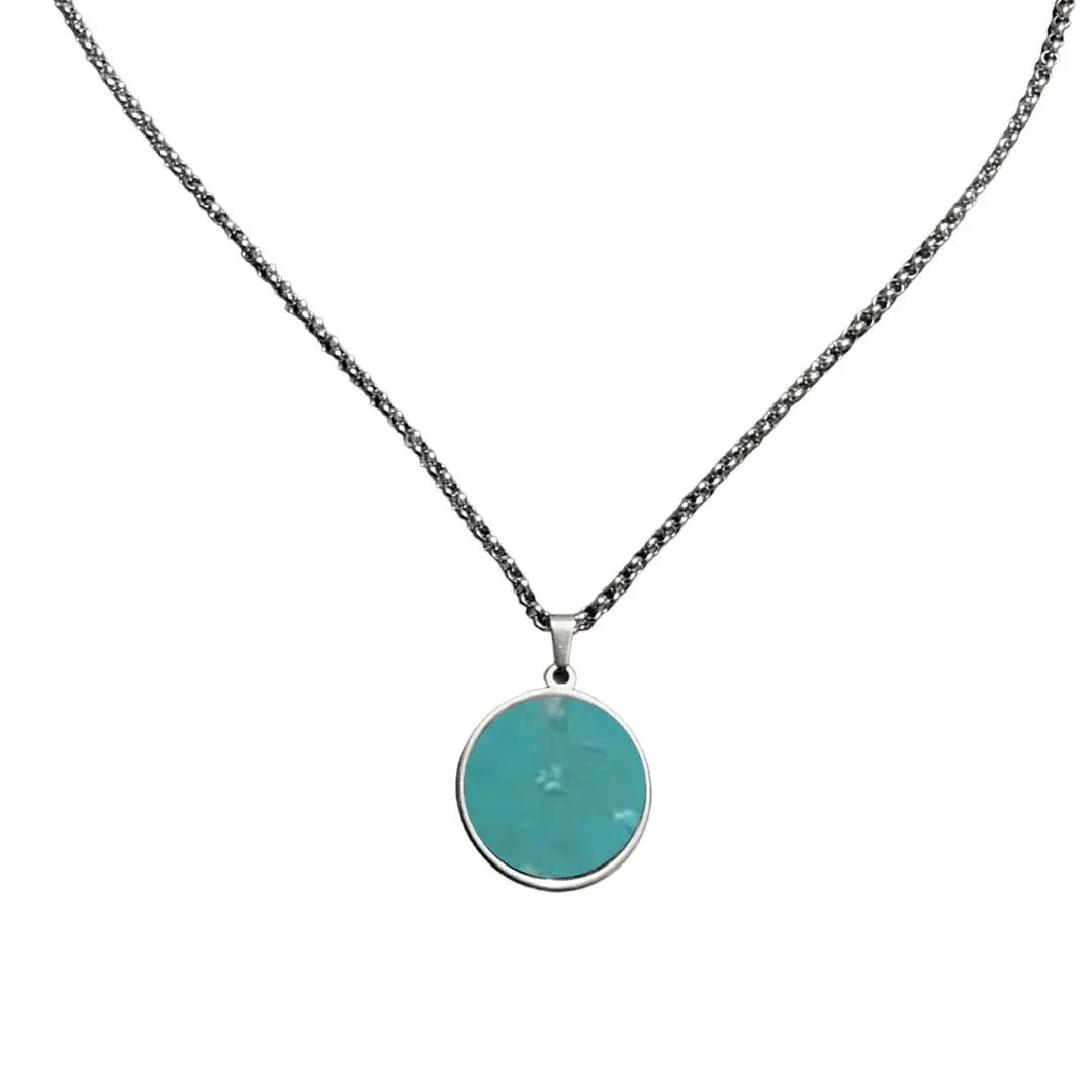 Long Cork Disc Necklace
