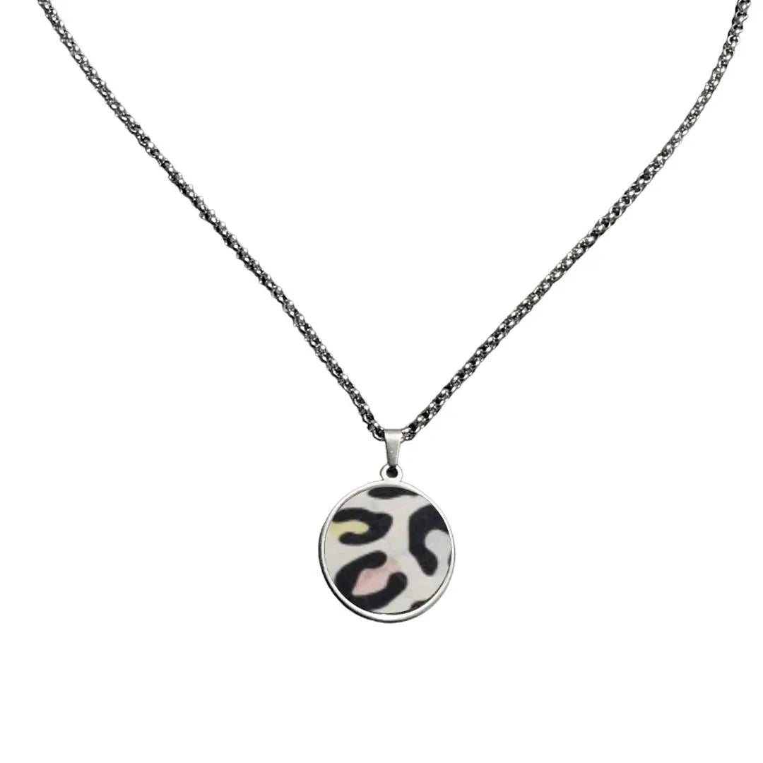 Long Cork Disc Necklace