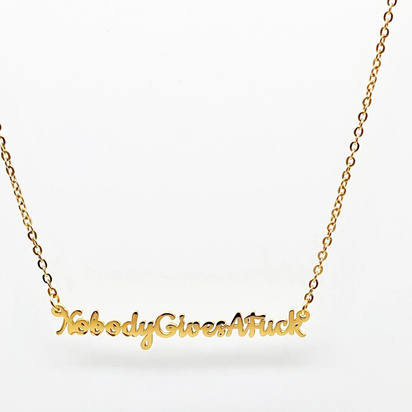 Nobody gives a fuck necklace