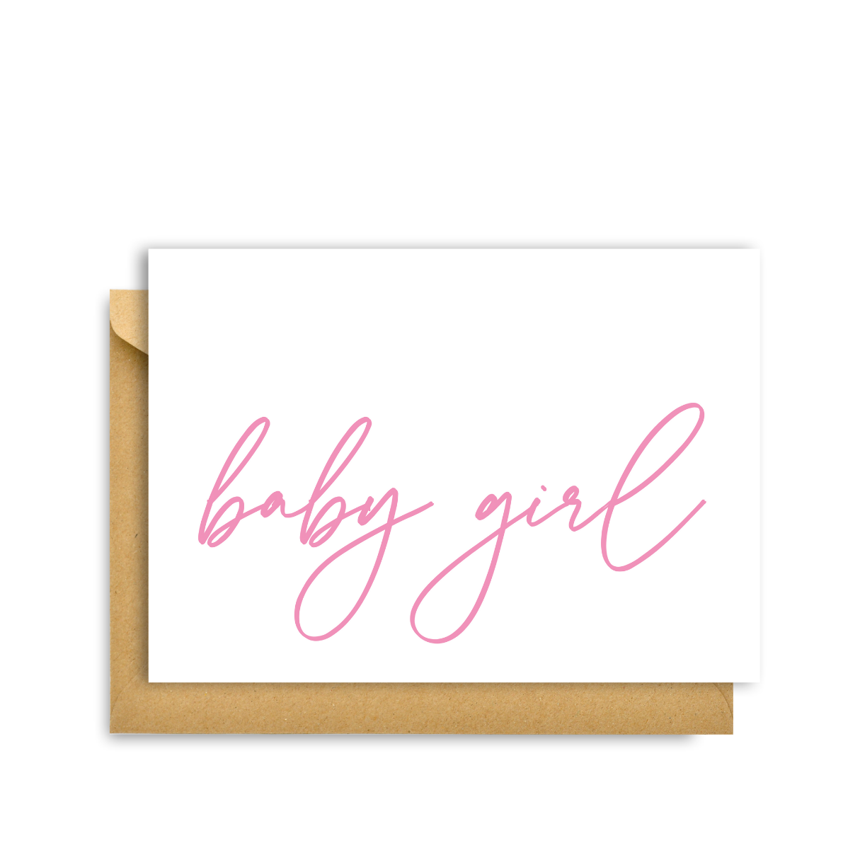 BABY GIRL - HANDWRITING CARD