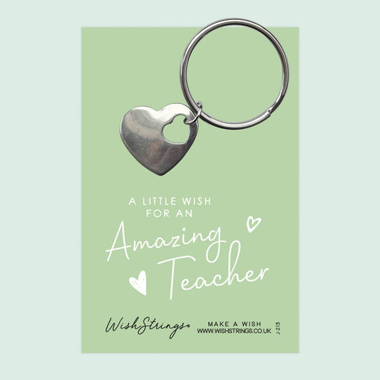 Amazing Teacher - Heart Keyring