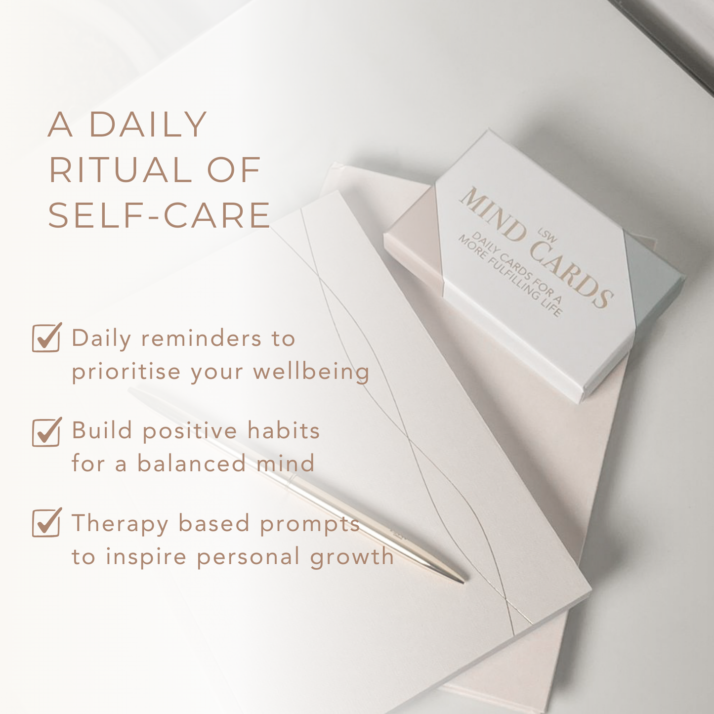 LSW Mind Cards: Daily Mindfulness and Self Care Prompts