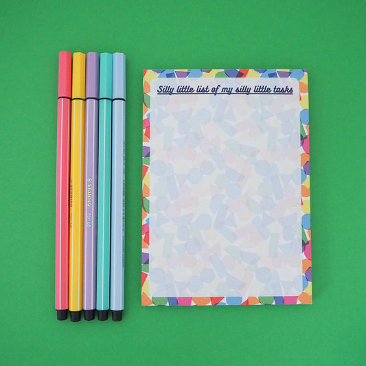 Silly Little List of My Silly Little Tasks A6 Notepad - Tiodhlac Studio