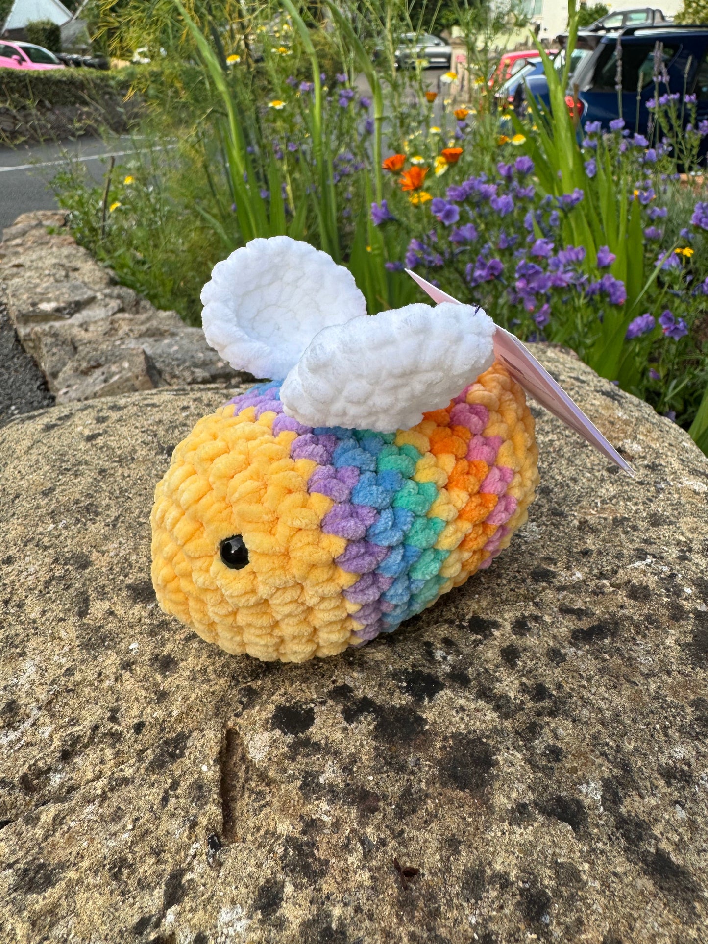 Beatrice The Bee -Crochet Bumblebee Plush – Chunky Handmade Bee Plushie Gift