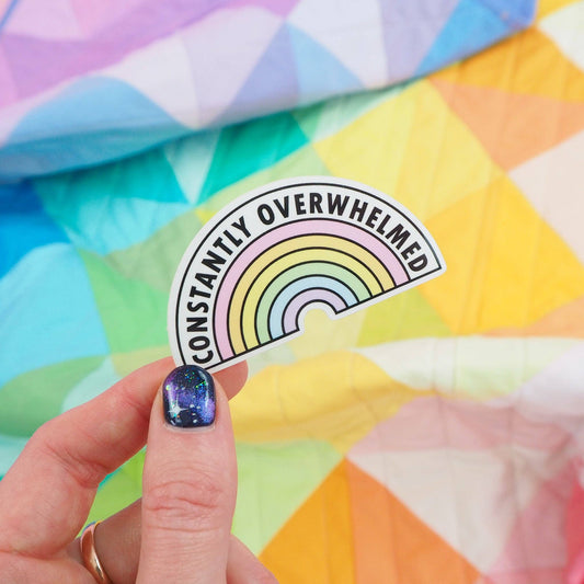 Constantly Overwhelmed Vinyl Sticker