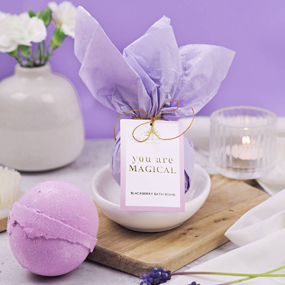 “You Are Magical” Luxury Bath Bomb – Blackberry Scented (180g)