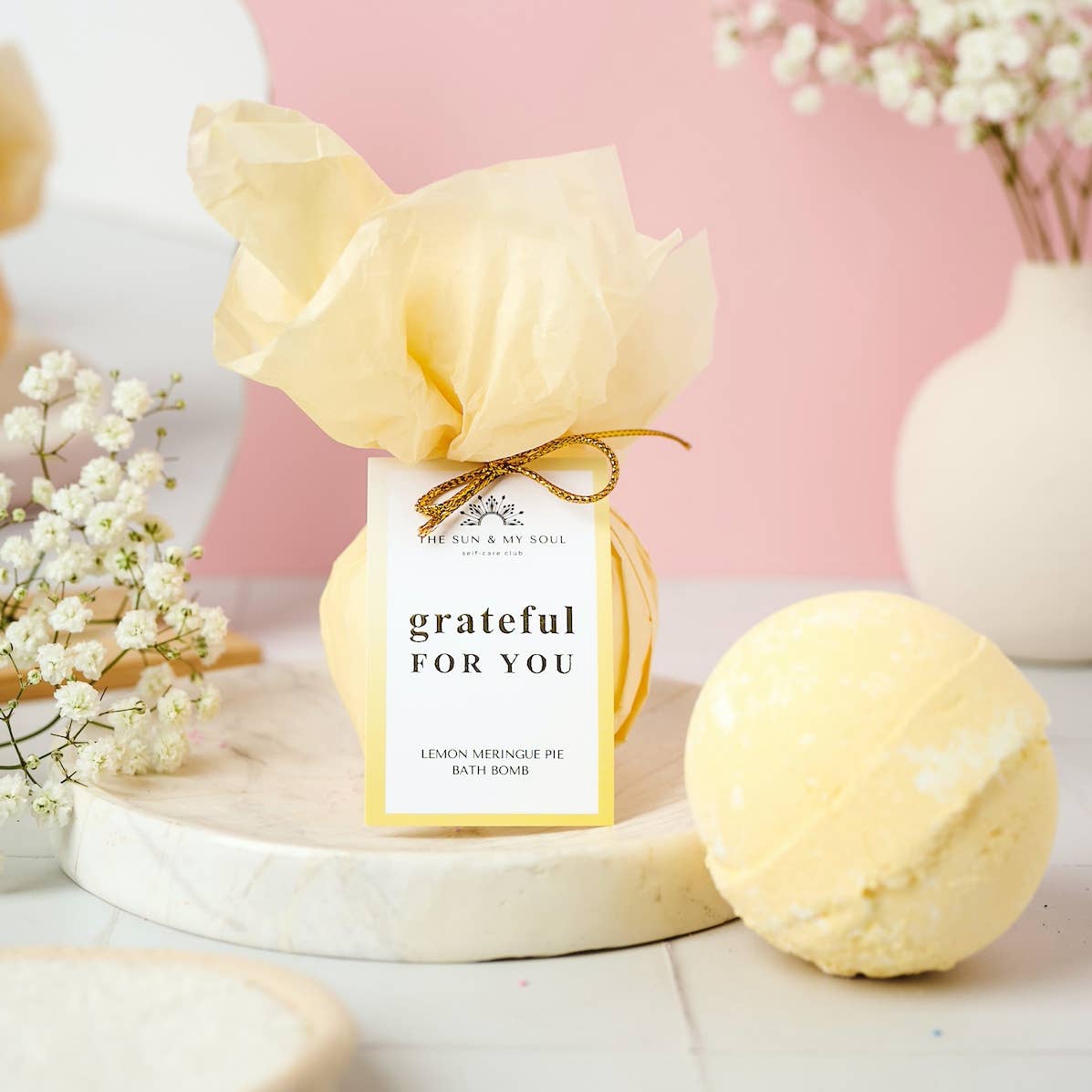 Gratitude Bath Bomb Gift - Chamomile Luxury Bath Bomb Fizzer