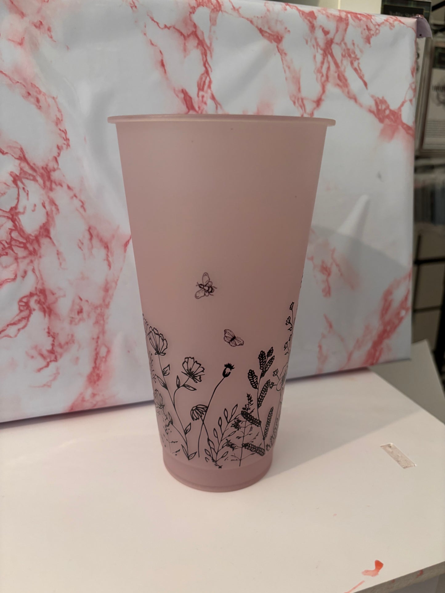 Cold Cup with Decorative Decal