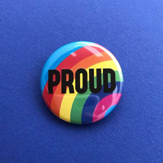 Proud Rainbow Button Badge