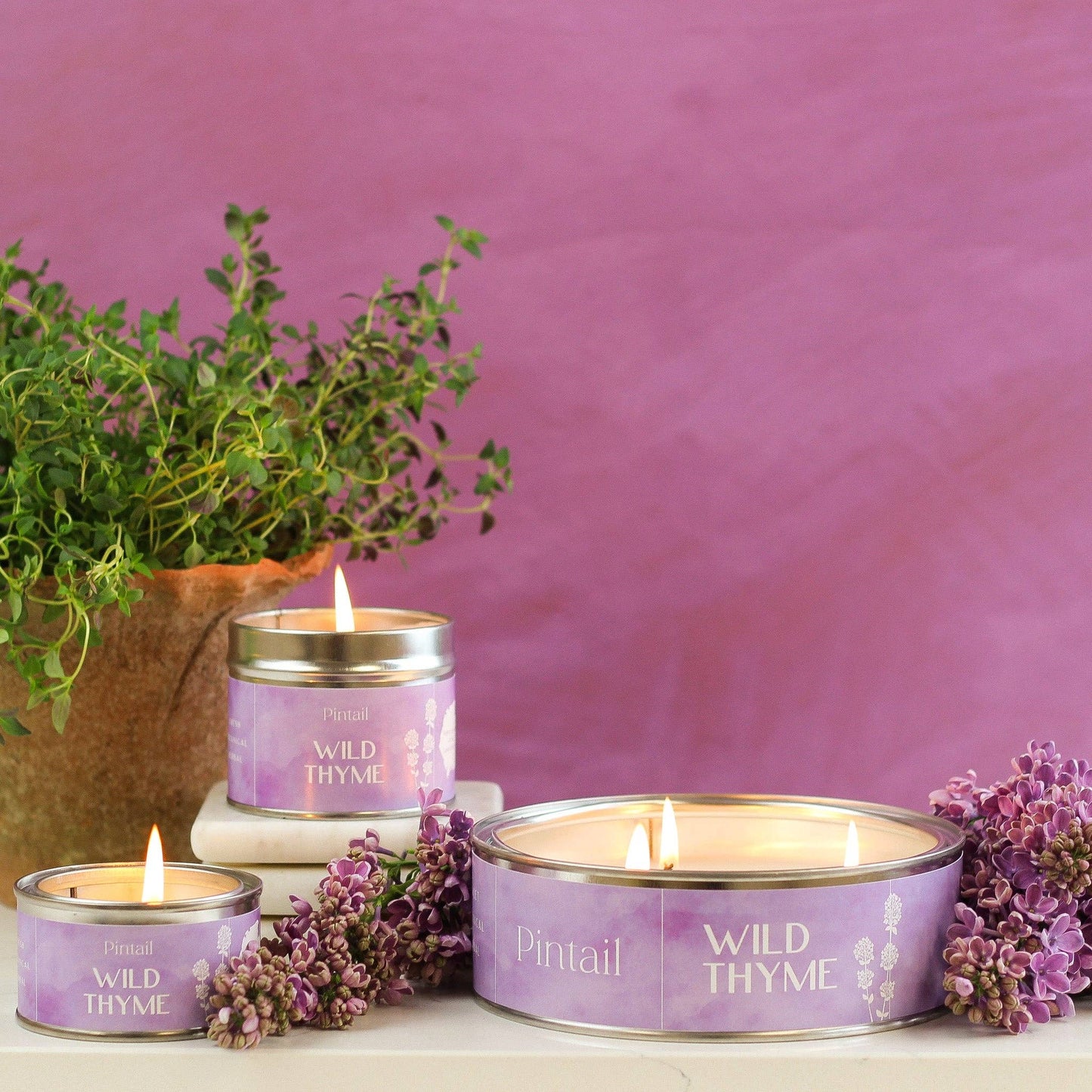 Wild Thyme Paint Pot Candle
