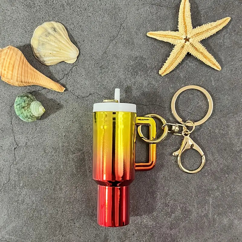 Mini Cup Keychain | Colourful Travel Tumbler Design