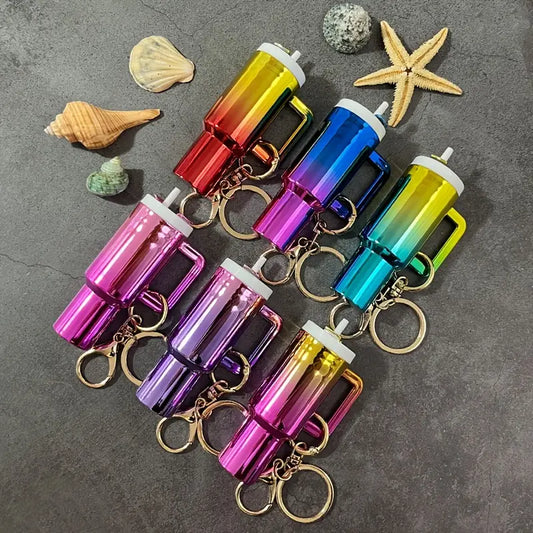 Mini Cup Keychain | Colourful Travel Tumbler Design