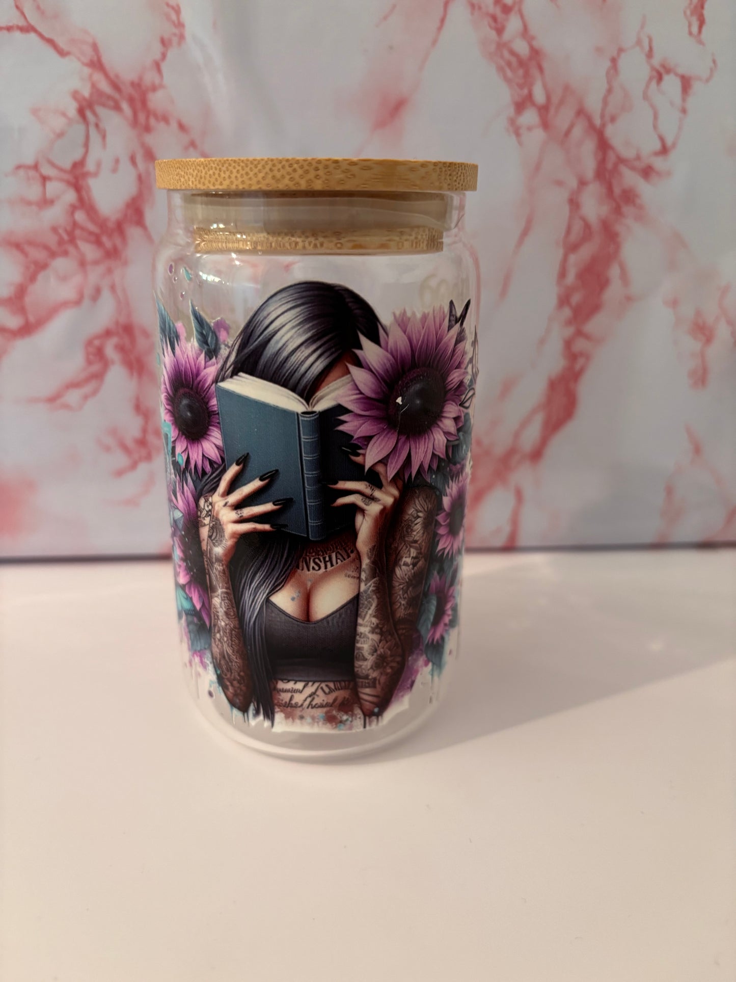 Glass Tumbler with Good Girls Read Dirty Books