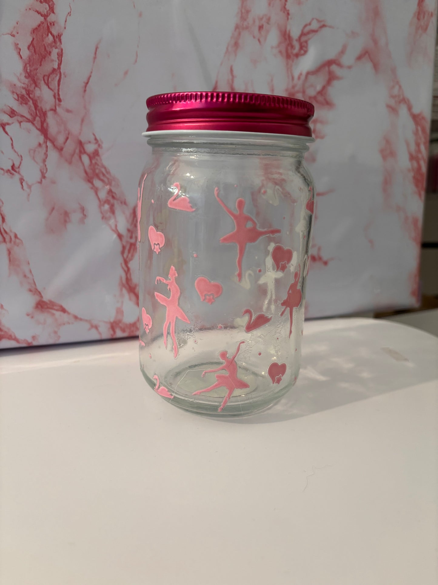 Glass Tumbler & Straw with Dancer Decal
