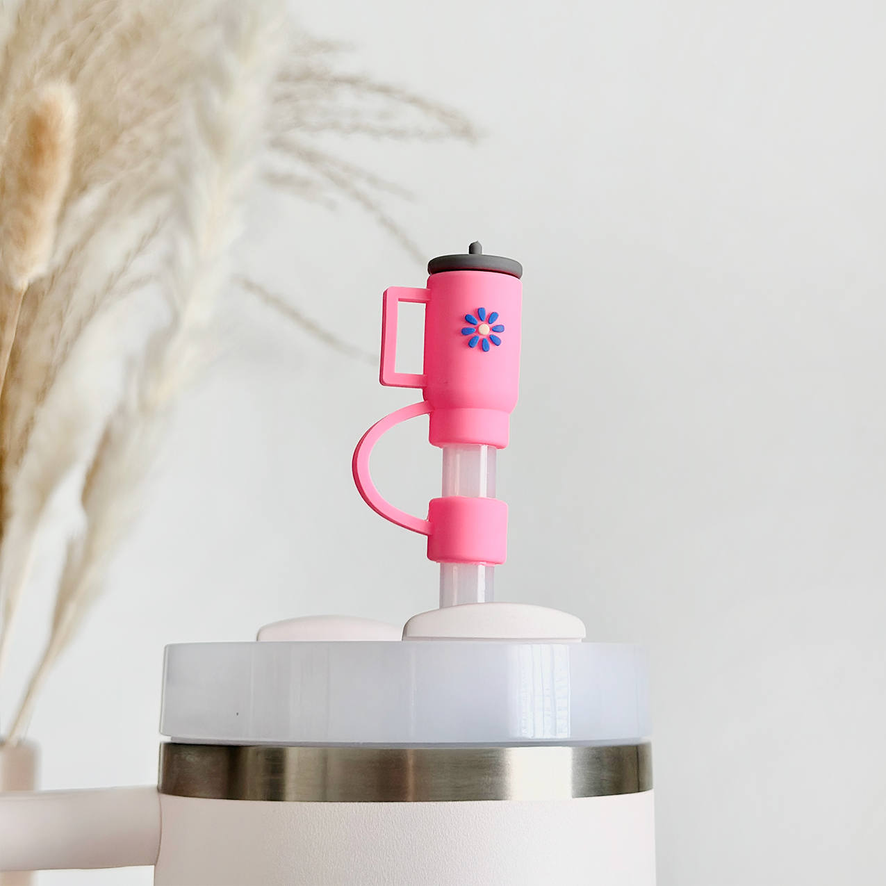 Mini Hot Pink Tumbler Straw Cover
