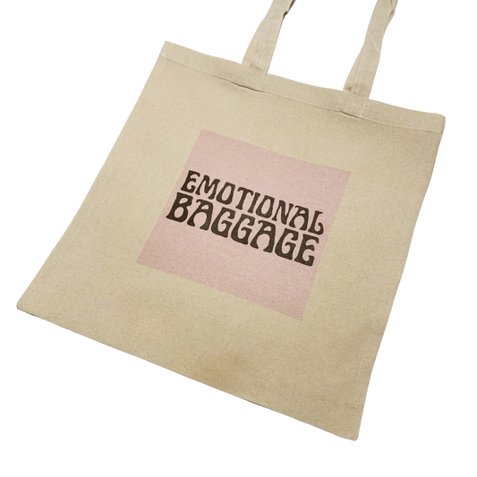 Emotional Baggage Funny Tote Bag Print - Tiodhlac Studio